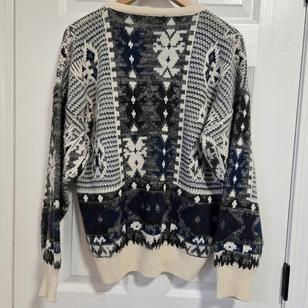 Giorgio Di Firenze Men's Knit Crew Neck Wool Blend Cosby Sweater Size Medium - Picture 3 of 15